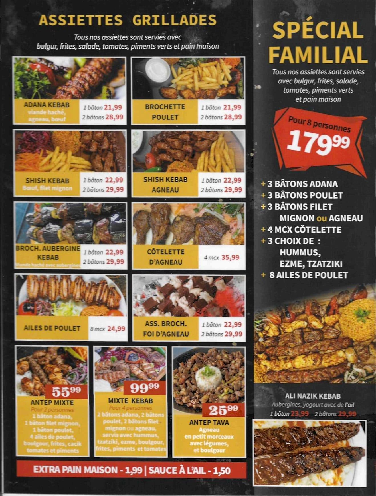 Menu — page 3
